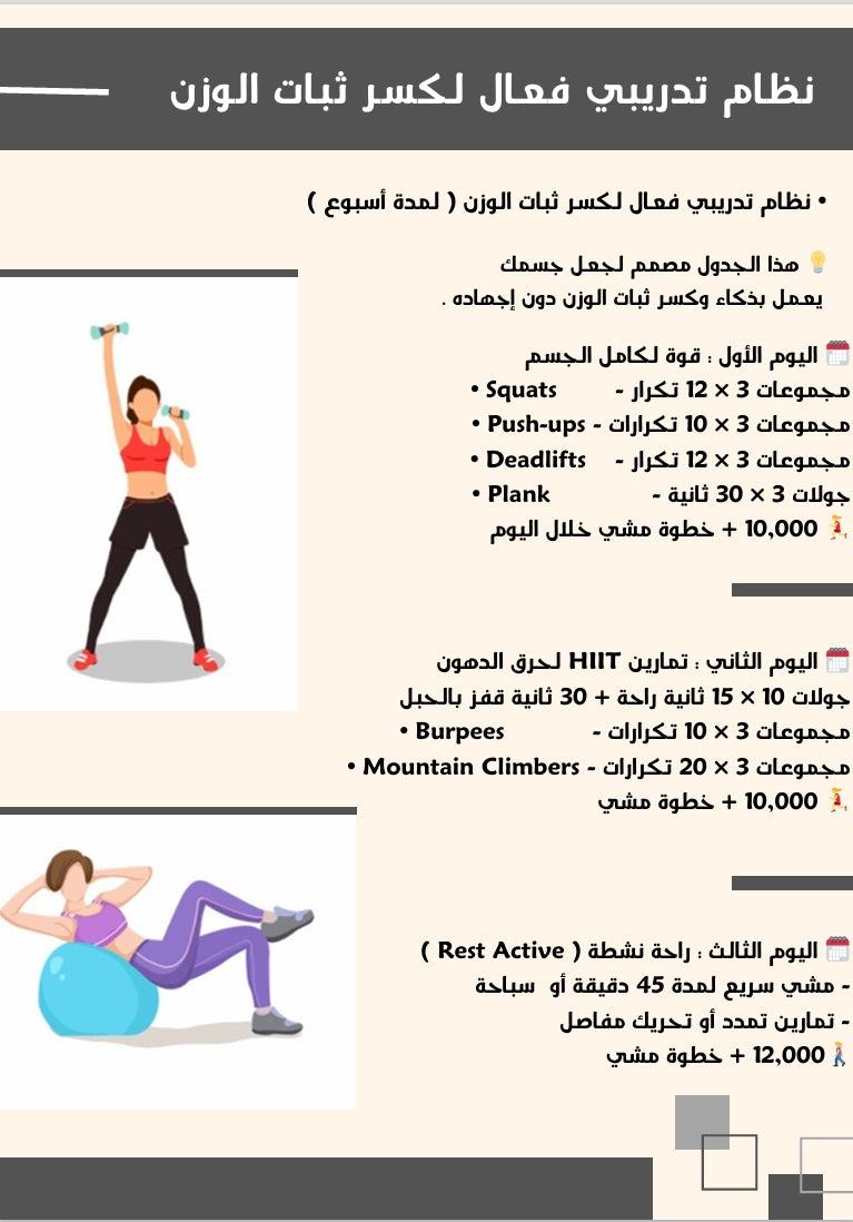 اكسري ثبات الوزن، حيل وأسرار لم يخبرك بها أحد